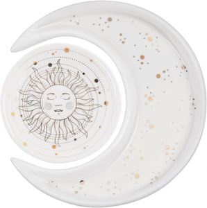 Custom Logo Sun and Ring Moon Tray Ceramic Jewelry Decorative Trinket Dish <b>Gift</b> - Product Image 1