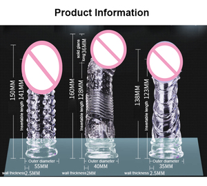 Kristal prezervatif kol cilt renk erkekler titreşim silikon noktalı kristal prezervatif - Product Image 3