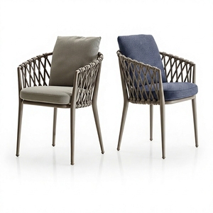 JP Nordic Rope Rattan Aluminum Waterproof Eco-Friendly Lightweight <strong>Stackable</strong> Outdoor Dining <strong>Chair</strong> for Restaurant <strong>Garden</strong> Hotel - Product Image 1