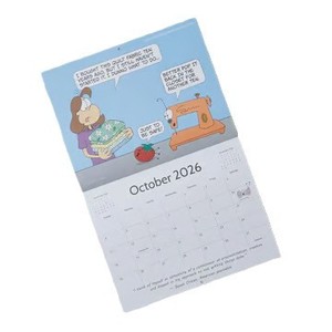 ปฏิทินติดผนังลายการ์ตูนแบบควิลท์ ปี 2026 แบบมองรายเดือน รูปทรงสี่เหลี่ยมผืนผ้า ของขวัญเทศกาล ดีไซน์การ์ตูน - Product Image 5