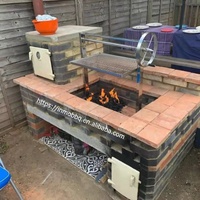 Barbecue au charbon de bois Santa Maria Grill, kit de barbecue argentin pour grillades au bois ou au charbon