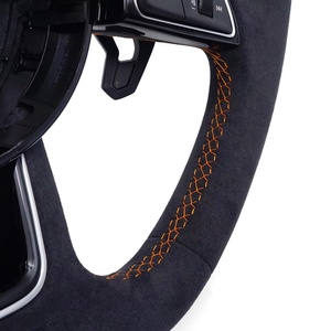 Volante Personalizado Nuevo en Alcántara Naranja para Audi A4 <span class=keywords><strong>A6</strong></span> A7 C7 RS5 S5 B9 <span class=keywords><strong>2012</strong></span> - Product Image 5