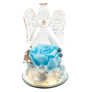 Eternal Flower Rose little angel Glass Cover Decoration <b>Gift</b> <b>Box</b> Valentine's Day Christmas <b>Gift</b> Finished Home Decoration - Product Image 3