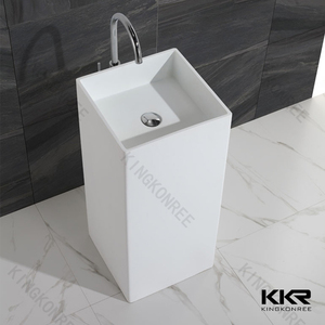 Bassin en pierre lavabo sur colonne en pierre mat surface solide <span class=keywords><strong>salle</strong></span> <span class=keywords><strong>de</strong></span> <span class=keywords><strong>bain</strong></span> - Product Image 1