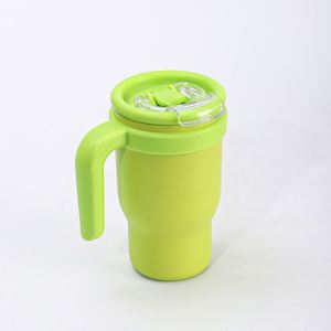 Custom Brand 14oz Insulated Coffee Mug With Handle Leakproof <b>Travel</b> Cup Office Wellness <b>Gift</b> for Bulk Orders - Product Image 2