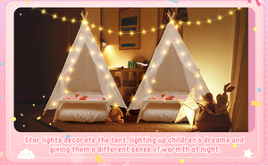 Tente <span class=keywords><strong>tipi</strong></span> en coton naturel personnalisée OEM pour enfants, achat en gros, tente de jeu lavable pour tout-petits, maison de jeu intérieure pour enfants - Product Image 3
