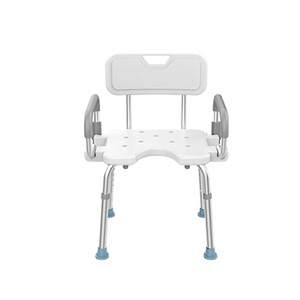 Chaise de douche Long Heng en alliage d'aluminium blanche antidérapante pour personnes âgées, handicapées et femmes enceintes - Product Image 1