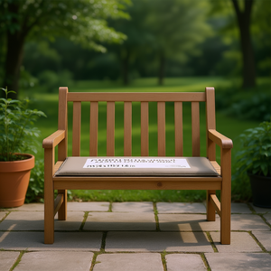 Coussin de banc de jardin en tissu Oxford, 39,4 x 19,7 x 1,6 pouces, résistant à l'eau, amovible, lavable, couleur taupe - Product Image 2