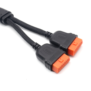 สาย OBD แบบ 1 ต่อ 2 สำหรับขายส่ง ขนาด 26AWG ป้องกันการรบกวน สายสแกนเนอร์รถยนต์แบบสองพอร์ต สายถักไนลอน สาย OBD2 สำหรับยานยนต์ - Product Image 3