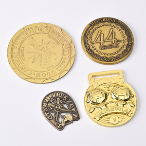 맞춤형 금속 황동 구리 청동 챌린지 코인 레이저 로고 각인 또는 인쇄 블랭크 코인 - Product Image 1