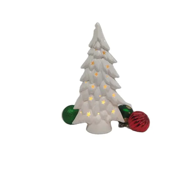 Produsen grosir lampu porselen Dekorasi Rumah Kreatif pesta liburan keluarga model pohon Natal