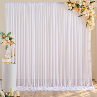 Lumoire Celebration Rideau de fond en gaze transparente pour arche de mariage, texture haut de gamme, pour événements transfrontaliers