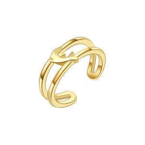 Copper <b>Adjustable</b> Cute Dolphin Toe <b>Ring</b> for Women Jewelry Small <b>Size</b> Open Tail Stacking <b>Rings</b> Summer Beach Foot Jewelry - Product Image 2