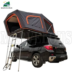 Tenda atap Toit lipat perjalanan yang indah aluminium cangkang keras dengan tenda annex sisi mobil opsional