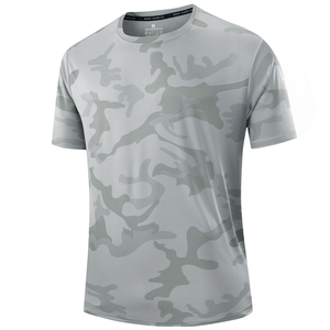 T-shirt à manches courtes pour homme, imprimé camouflage, taille européenne, logo personnalisé, chemise d'extérieur à séchage rapide - Product Image 4