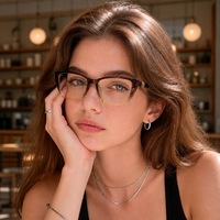 Lunettes anti-lumière bleue Tr90, monture carrée œil de chat pour adultes, motif uni, montures de lunettes optiques en acétate, montures optiques unisexes