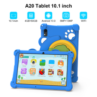 NOUVEAU 2025 A20 Tablette pour enfants 10,1 pouces 4 Go + 64 Go Android 13.0 Tablette Wi-Fi pour enfants Tablette éducative pour enfants
