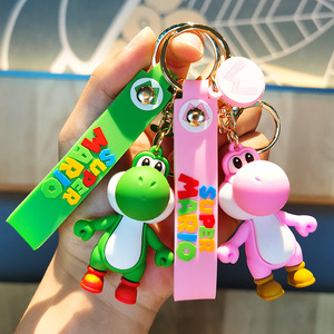 Lindo Llavero de Dibujos Animados en 3D de Mario, Luigi y Yoshi, Colgante de Muñeco 3D de PVC y Goma, Accesorio Antipérdida para Llaves de Coche, Regalo Promocional para Niños - Product Image 3
