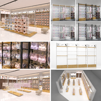 Présentoir Moderne Double Face pour Sous-vêtements, Montage Facile, Portant sur Pied, Idéal pour Lingerie et Boutiques de Vêtements
