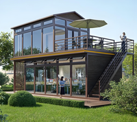 Maison conteneur extensible de 20 pieds, préfabriquée, modulaire et pliable, avec 2 chambres, cuisine et salle de bain, compatible avec la personnalisation DIY