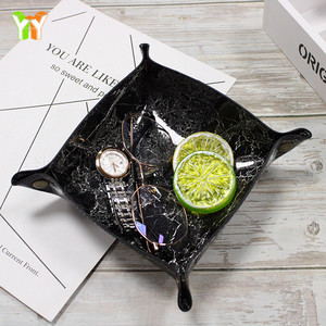 Bandeja de cuero, mesa plegable, caja de almacenamiento, joyería, llave, moneda, escritorio, organizador superior - Product Image 2