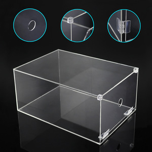 Tùy Chỉnh Rõ Ràng <span class=keywords><strong>Plexiglass</strong></span> Thả Phía Trước Nắp Hộp Giày Acrylic - Product Image 3