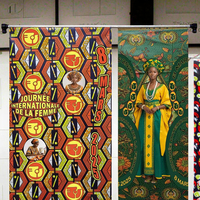 Desain grosir Hari Wanita internasional Batik Afrika dicetak kain Carded desain kustom kain Ankara katun kain Loin