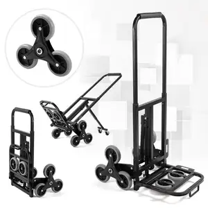 Carro de mano de escalada de alta resistencia con ruedas de repuesto, carro plegable para escaleras, uni-silenciosos, 150kg, FHT150-6S