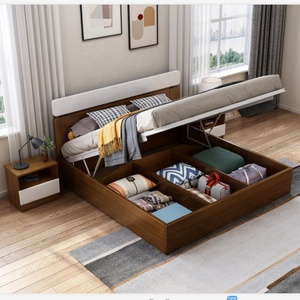 Lit King Queen Size en Bois Massif avec Tiroirs de Rangement – Mobilier Moderne pour Chambre à Coucher – Ensemble de Chambre - Product Image 4