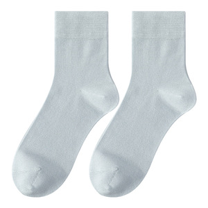 Nouvelles Bas sans couture mi-mollet en soie de mûrier couleur macaron Printemps/Été 2026 pour femmes, fins, respirants, doux pour la peau - Product Image 5
