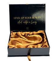 Boîte-cadeau de perruque de Logo personnalisé de luxe avec doublure en satin paquets de cheveux humains Extension emballage boîte de beauté en carton pour vêtements