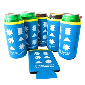 Wholesale 16oz Neoprene Beer Can Cooler Sleeve <b>Collapsible</b> Bottle Cooler Bag Bulk 16oz Can Cooler Sleeves - Product Image 2
