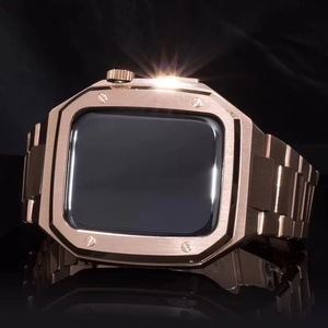 Funda <span class=keywords><strong>de</strong></span> armadura <span class=keywords><strong>de</strong></span> acero inoxidable para <span class=keywords><strong>Apple</strong></span> <span class=keywords><strong>Watch</strong></span>, correa <span class=keywords><strong>de</strong></span> Metal <span class=keywords><strong>de</strong></span> 44mm y 45mm para iWatch Series <span class=keywords><strong>7</strong></span>, 6 SE, parachoques <span class=keywords><strong>de</strong></span> Metal modificado - Product Image 3