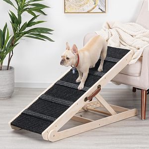 Rampe pour <span class=keywords><strong>chien</strong></span> pour canapé, lit, <span class=keywords><strong>voiture</strong></span>, rampes réglables pour animaux de compagnie, 6 hauteurs, marchepieds en bois robustes pour animaux de compagnie de petite, moyenne et âgée taille, - Product Image 1