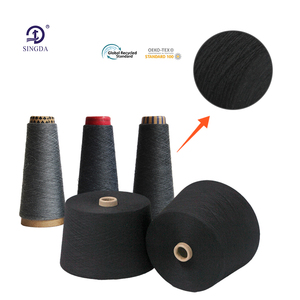 Chất lượng cao 100% <span class=keywords><strong>polyester</strong></span> 30/1 tái chế Đen <span class=keywords><strong>Spun</strong></span> sợi <span class=keywords><strong>polyester</strong></span> cho vớ hoặc găng tay - Product Image 1