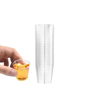 Gobelets en plastique réutilisables en vrac à haute rentabilité 30ml verres à liqueur jetables PS pour la dégustation - Product Image 1