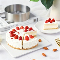 Cercle à gâteau rond en acier inoxydable 304, découpé au laser, 4/5/6/7/8/9/10 pouces, moule à mousse rond, moule à gâteau de 5 cm de haut, épaisseur 1,0 mm