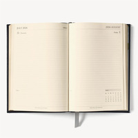 Carnet de notes A5 personnalisé avec logo, pour l'école et le bureau, agenda hebdomadaire, en cuir premium, couverture rigide, reliure cousue, 80 feuilles, idéal comme cadeau.