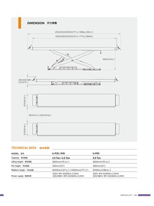 5500kg U-P55 dịch vụ thẳng nền tảng Scissor Lift OEM đôi cấp lớn Scissor Lift/bánh xe liên kết xe Scissor Lift - Product Image 6