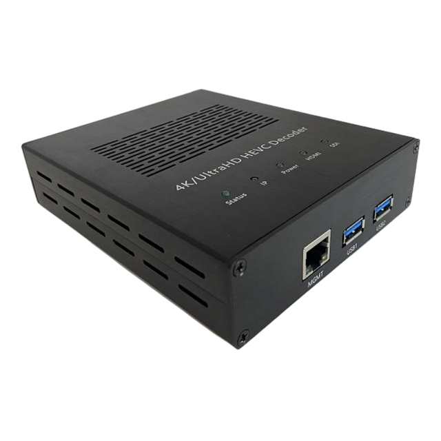 4K UHD H.264 HEVC Decoder HLS RTMP SRT to 12G SDI/ASI HD MI for Broadcasting