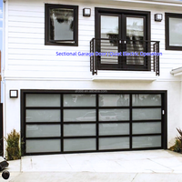 Porte de garage sectionnelle en aluminium et verre Avata GD007, prix usine, ouverture latérale électrique, antivol, support technique en ligne, B2B