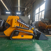 Minipala caricatrice T800 personalizzabile con logo e colori, con mulcher per irrigazione agricola e scavo fossi, piccola pala caricatrice.