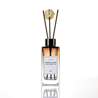 Flacon diffuseur de parfum en verre transparent de luxe 80ml 100ml 150ml, flacon vide pour diffuseur à bâtonnets d'aromathérapie
