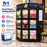 Distributeur automatique de fleurs Mova Window Style, présentoir de bouquets frais, kiosque de vente au détail à écran tactile, fournisseur