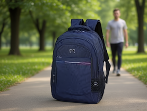 Zaino casual da uomo in poliestere 20-37L con design a tracolla arcuata resistente per l'uso quotidiano - Product Image 2