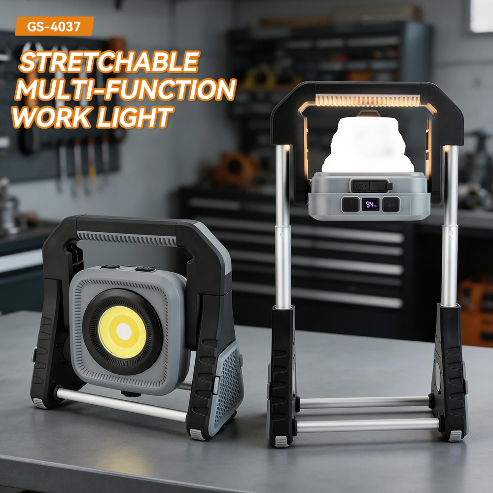Magnetic COB Hook LED Worklight With Changeable Color IPX5 ABS Material Car Repair Multi-Functional Rechargeable Work Light
