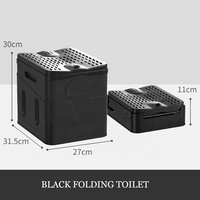 Nouveau design de toilette portable pliante pour voiture toilette mobile d'urgence pour camping en plein air