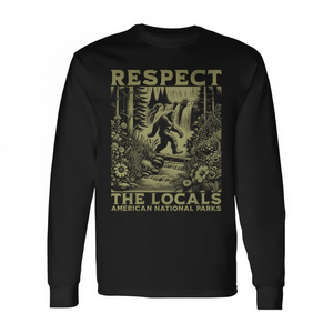 Camiseta de manga larga Respect The Locals Bigfoot Sasquatch American National Parks - Product Image 2