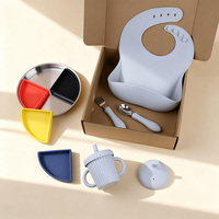 Fabricants de vaisselle en acier inoxydable 304 sans BPA, antidérapante, en métal, assiettes en silicone pour bébés et enfants, ensemble de repas