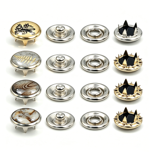 Accessoires vestimentaires personnalisés : Boutons-pression métalliques à cinq griffes recouvertes, boucles à cinq griffes, capuchons de boutons-pression - Product Image 3